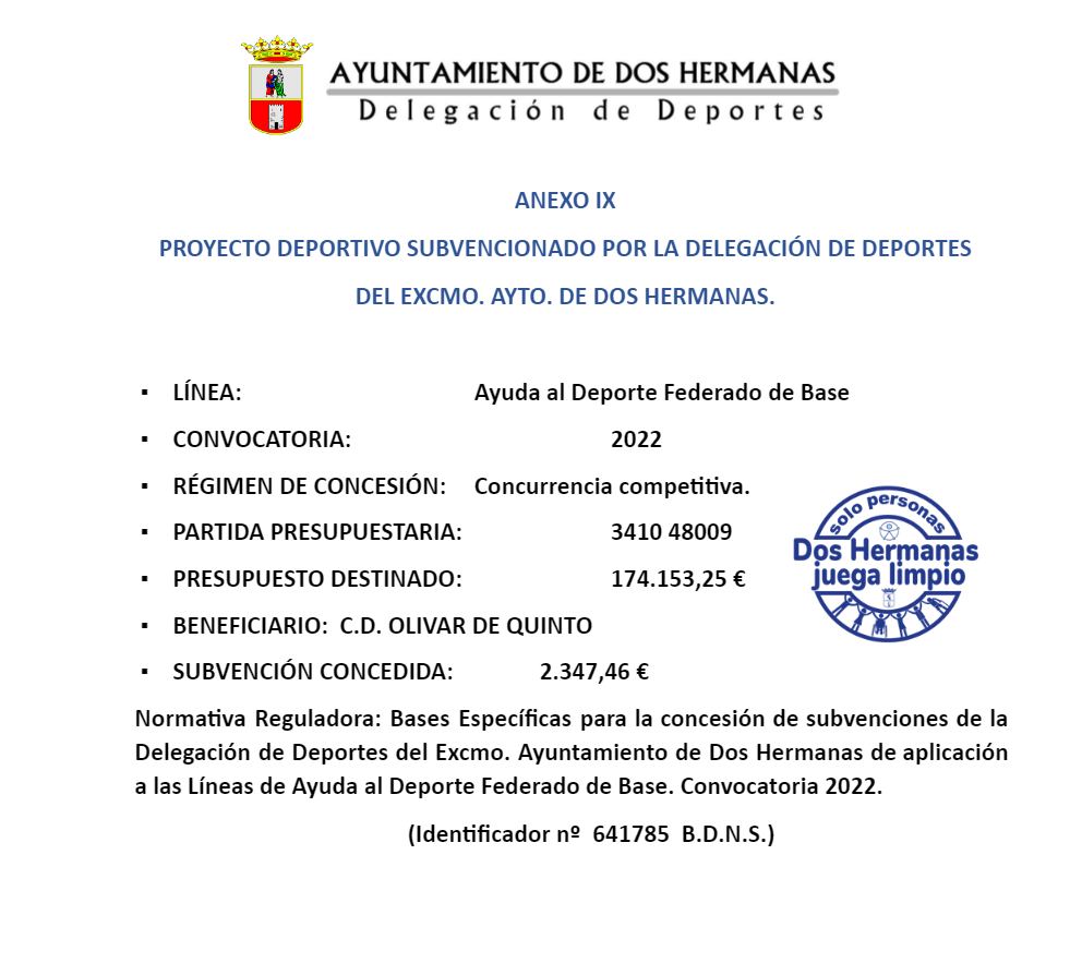 Ayuda al Deporte Federado de Base 2025